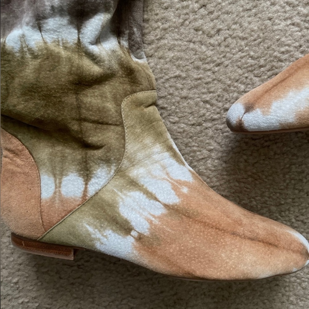 Jeffrey Campbell Suede Tie-Dye Slouch Boots - Picture 5 of 9